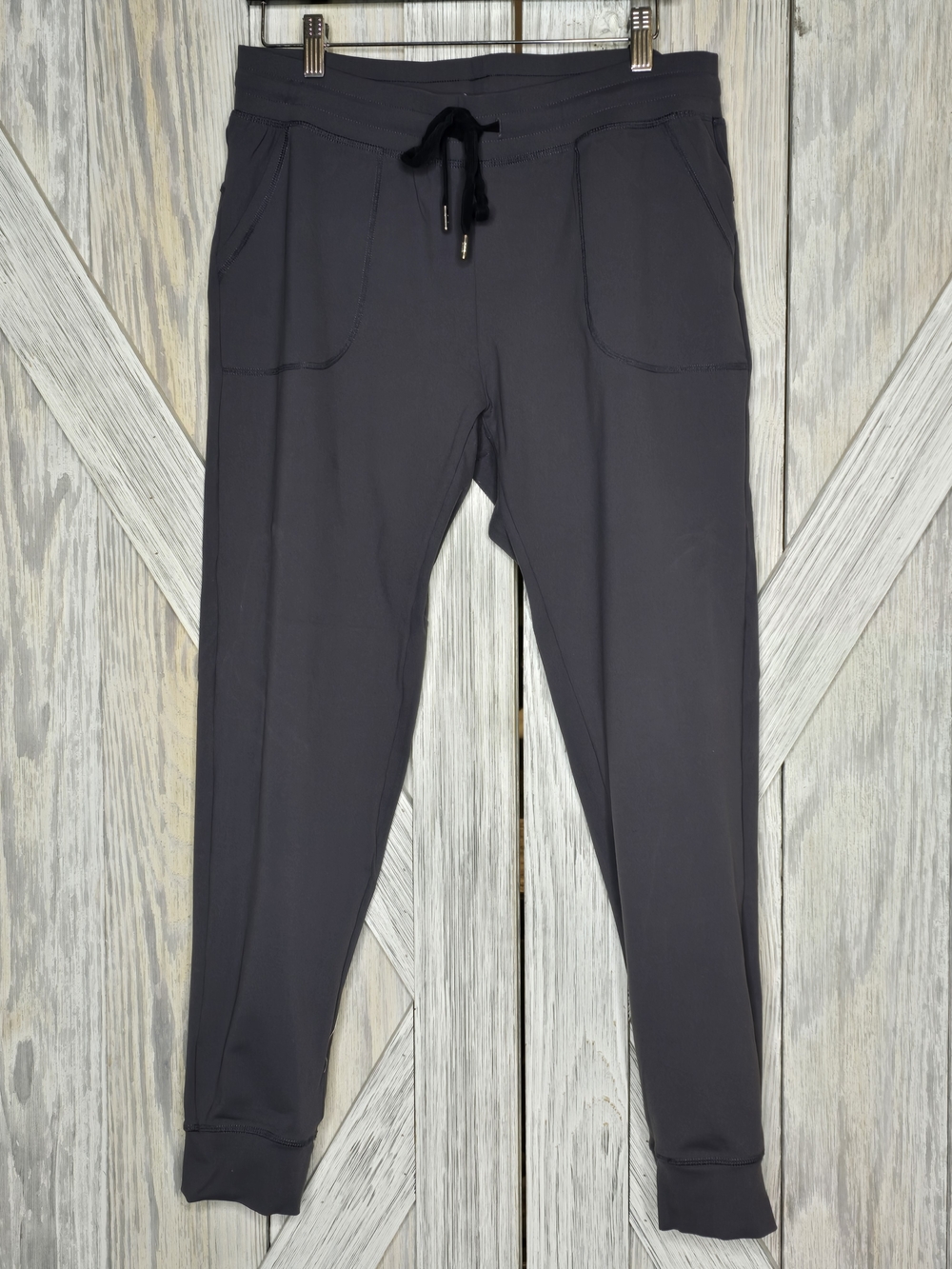 ZYIA Active Dark Gray Joggers Pants Drawstring Pockets Size XL